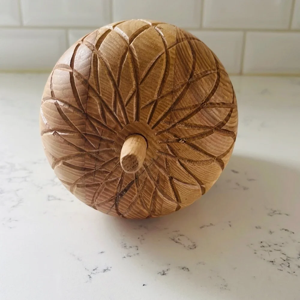 Crate&Barrel Large Wood Acorn Sculpture